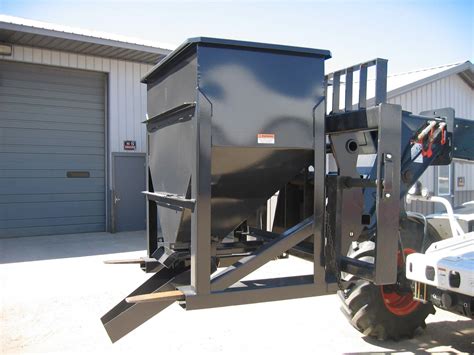 skid steer trash hopper|concrete skid hopper.